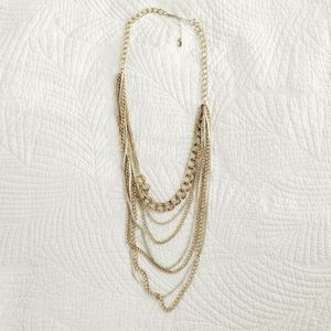 Esprit - multi chain matte gold necklace 🌟